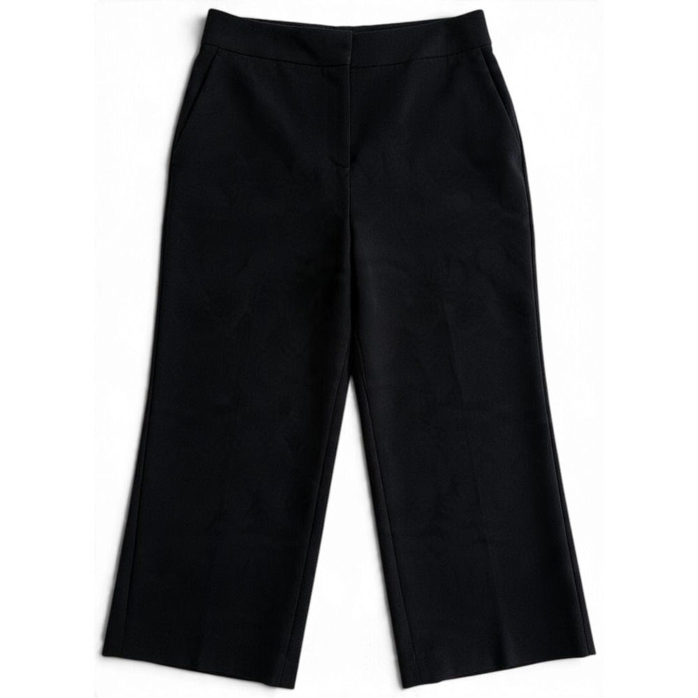 Ann Taylor Factory Wide Leg Crop Pants Womens 10 Dark Academia Corporate Goth